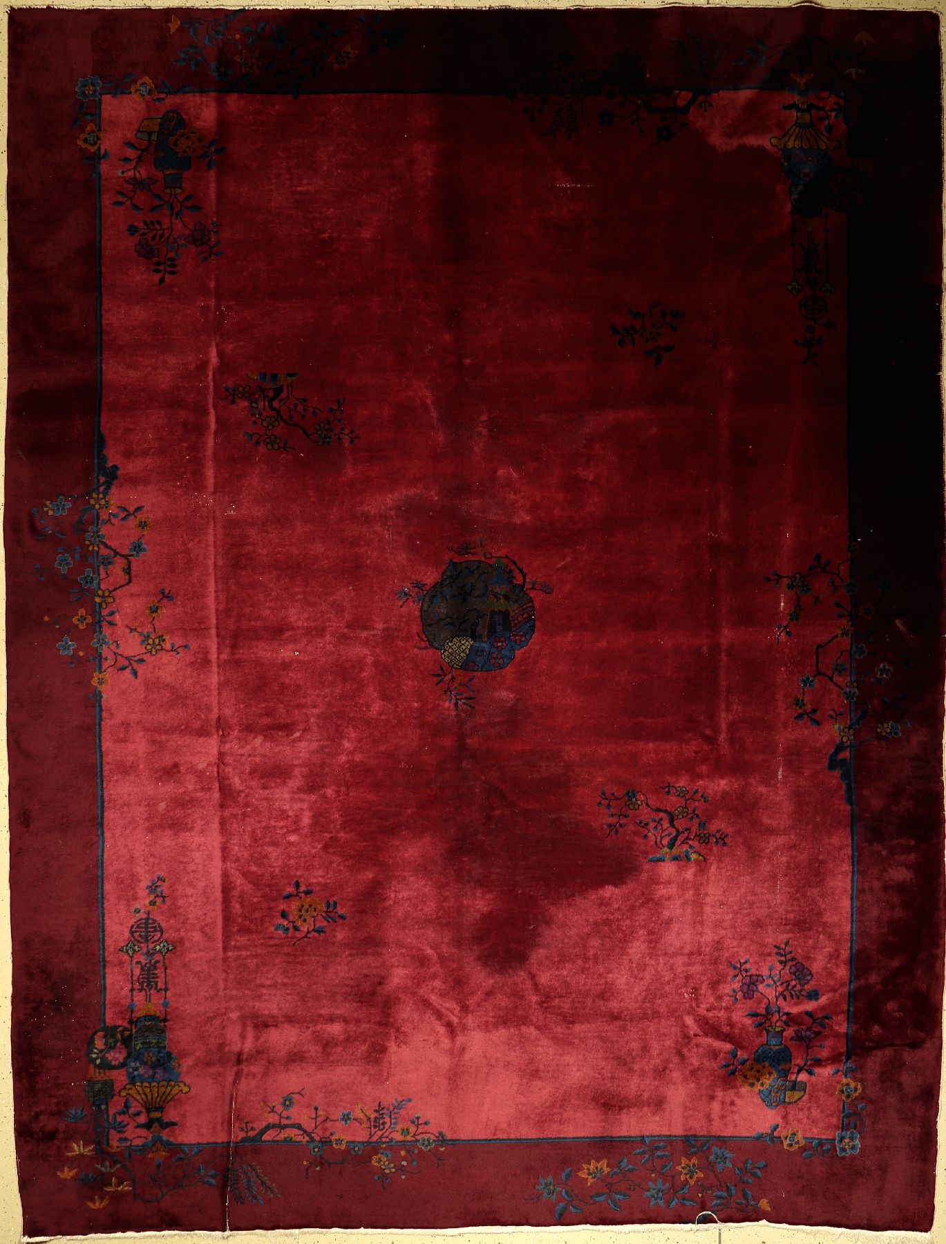 Peking antik, China, um 1900/1920, Korkwolle, ca. 400 x 307 cm, EHZ: 4