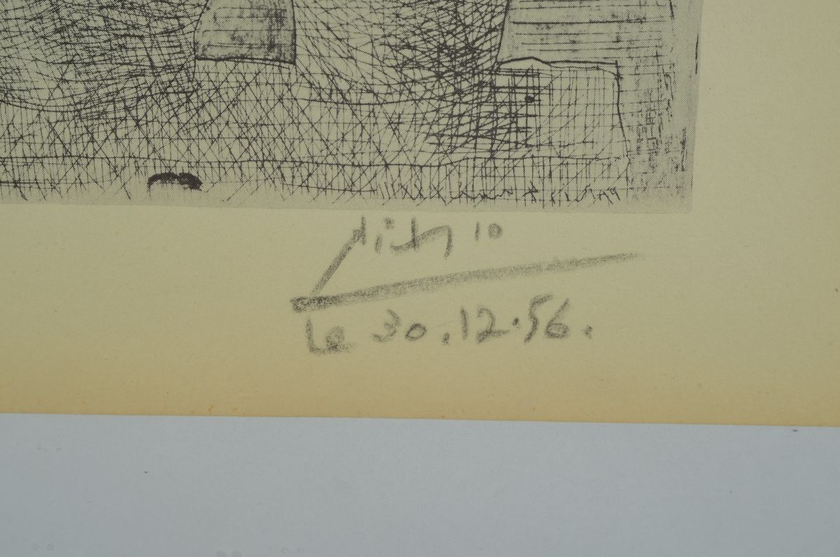 Detail a: Pablo Picasso, 1881-1973, Marie-Therese regardant son corps sculpte, Offsetdruck, Reedition für die Galerie Mathias Fels Paris, gestempelt, ...