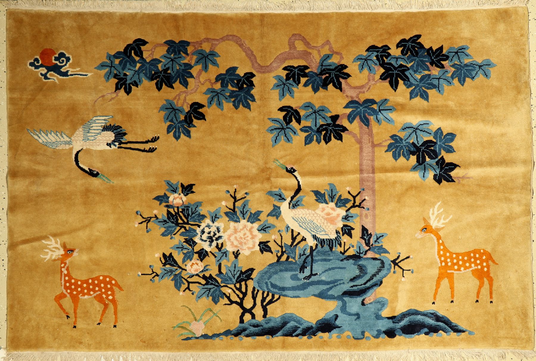 China, ca. 40 Jahre, Wolle auf Baumwolle, ca. 200 x 130 cm, EHZ: 2