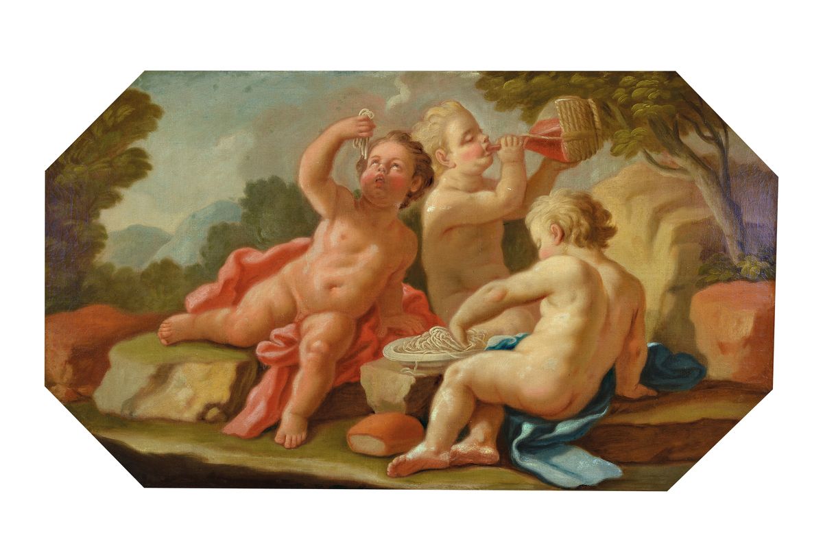 Künstler des 18./19.Jh., Kopie nach Rubens, lasierende Malerei, Öl/Lwd, ältere Rest., ca. 67 x 117 cm, R., l. Altersschäden, ca. 72x120cm