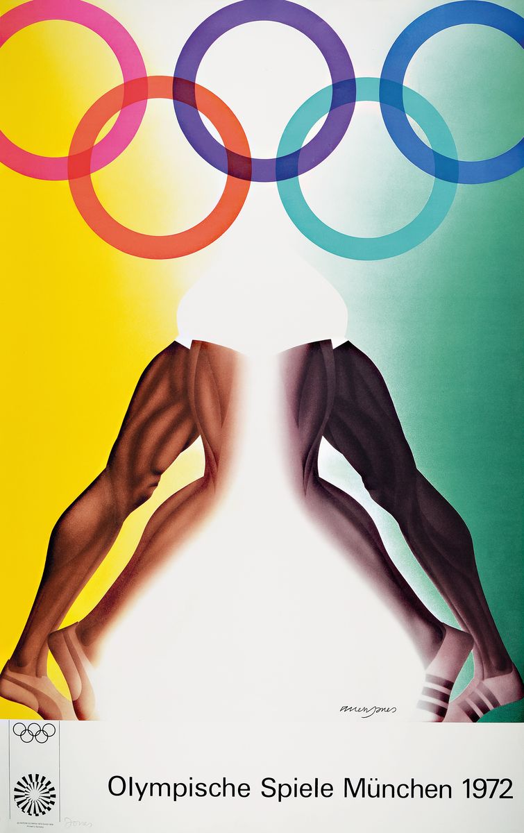 Mappe: Kunstplakate - Affiche artistiques- Art Posters 1972, Olympische Spiele 1972, Hersteller Edition Olympia 1972, insgesamt 27 Plakate versch. ...