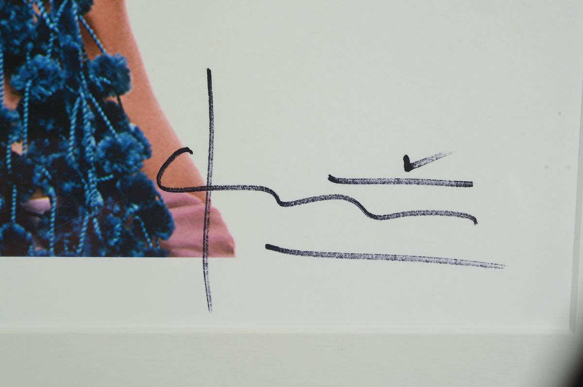 Detail a: Bert Stern, 1929-2013, Farbfotografie, Irisprint auf dickem mattem Fotopapier, "Marilyn in Cherille scarf", handsigniert, num. 12/62, ...