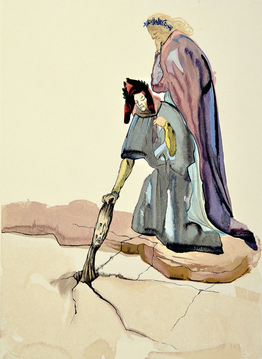 Detail b: Salvador Dali, 1904-1989, Konvolut aus 3 Farbholzschnitten, je unter PP, Drucker/Verlag: Les Heures Claires, Paris 1960 , je gesamt ca. 50x40 cm