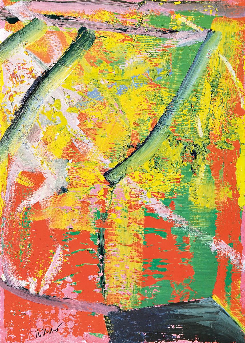 Gerhard Richter, geb. 1932, Farboffsetlitho, handsigniert, nur wenige handsignierte Exemplare, "Donaueschinger Musiktage 1983", 84 x 59.5 ...