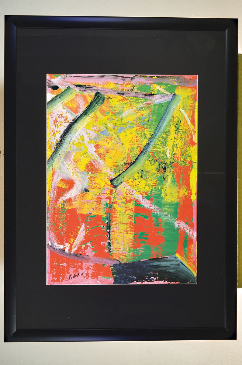 Detail k: Gerhard Richter, geb. 1932, Farboffsetlitho, handsigniert, nur wenige handsignierte Exemplare, "Donaueschinger Musiktage 1983", 84 x 59.5 ...