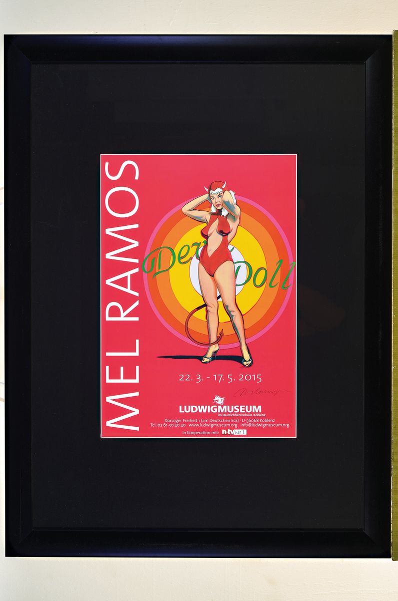 Detail k: Mel Ramos, geb. 1935, Offsetlitho, nur wenige handsignierte Exemplare, "Devil Doll", aus 2010, 57 x 46 cm, 77 x 57 cm