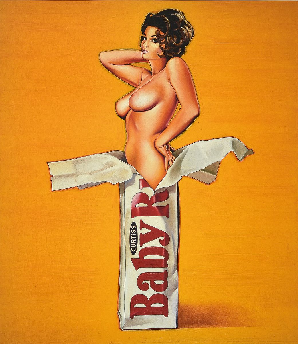 Mel Ramos, geb. 1935, Titel: Baby Ruth, Farboffset-Lithografie, Drucker Verlag: New York 2004, PP, Motiv ca. 56x46 cm, gesamt ca. 69x48 cm