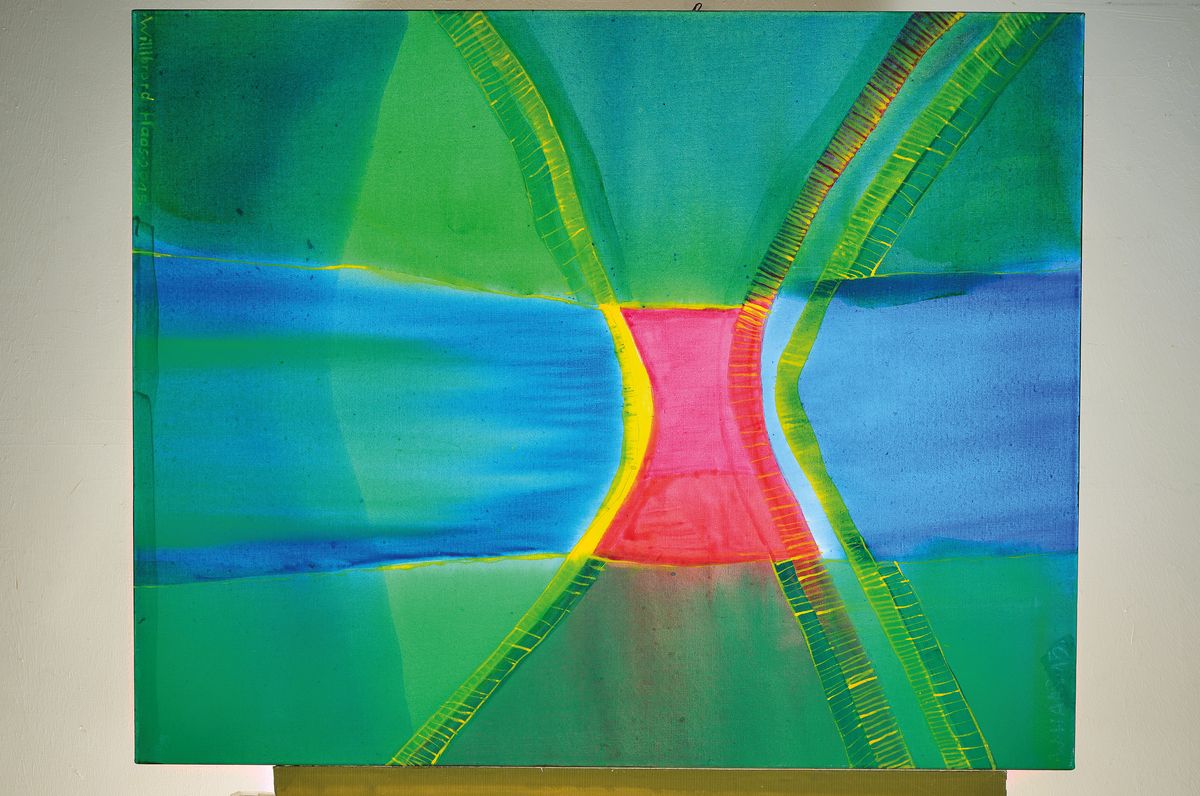 Detail k: Willibrord Haas, geb. 1936, Acryl/Lwd, signiert, ca. 100 x 80 cm