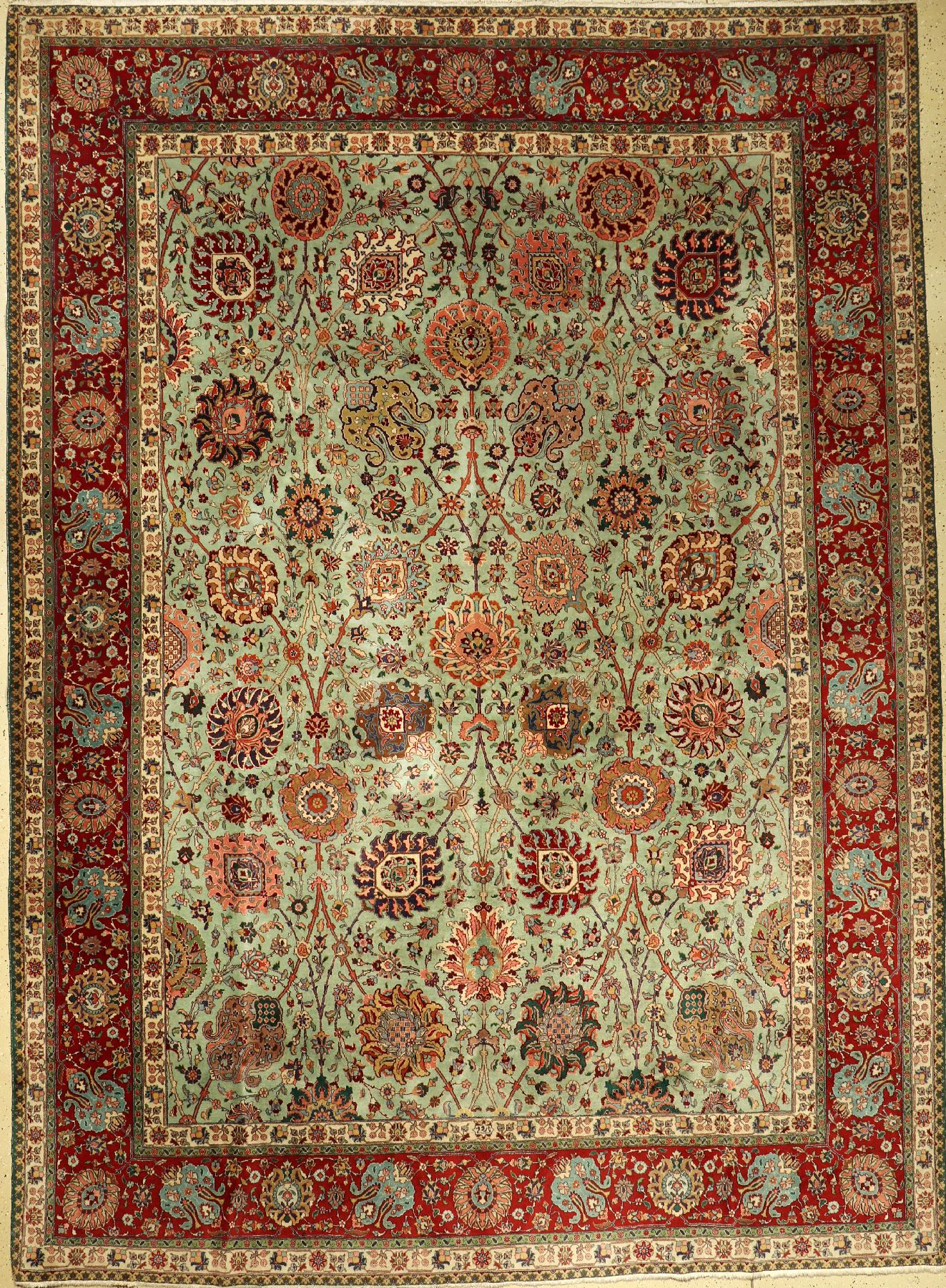 Täbriz fein, Persien, um 1950, Wolle auf Baumwolle, ca. 402 x 292 cm, EHZ: 2