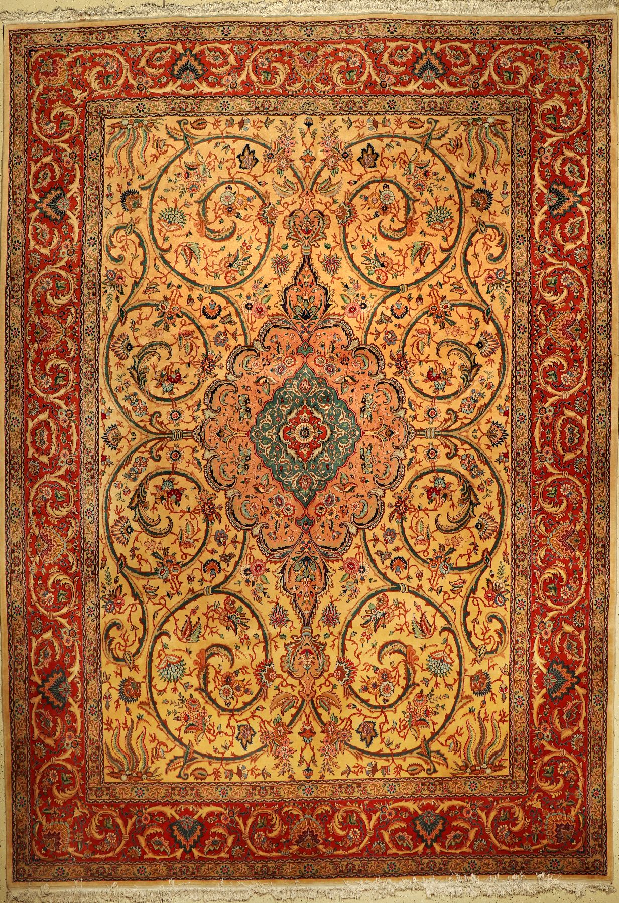 Täbriz fein alt (50 RAJ), Persien, um 1950,Korkwolle, ca. 433 x 310 cm, EHZ: 2
