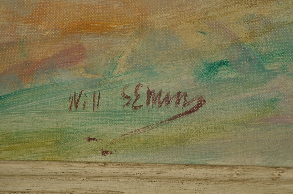 Detail a: Will Semm, 1888-1964 Leipzig, Studium an der Akademie Leipzig unter W. Tiedemann und an der Akademie Berlin unter E. Orlik, hier: Südliche ...