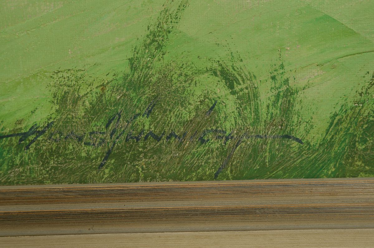 Detail a: Hans Münnich, 1892-1970 Chemnitz, Blick auf die Augustusburg bei Altenhain in Sachsen, Öl/Lwd, rechts unten signiert, ca. 70 x 100cm, R. ca. ...