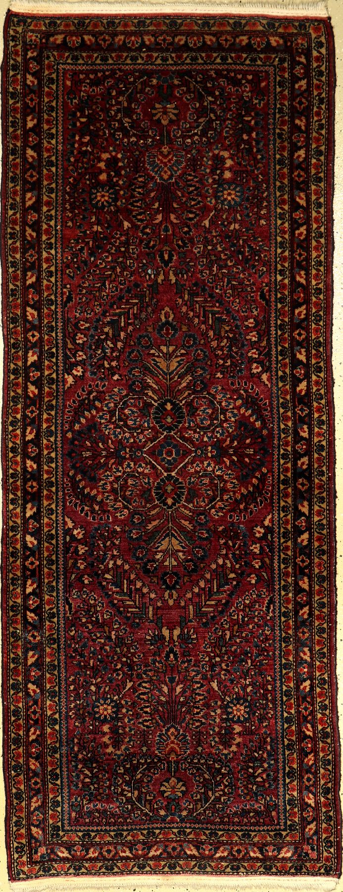 Sarogh (Us Re-Import) alt, Persien, um 1930, Wolle auf Baumwolle, ca. 200 x 78 cm, EHZ: 3