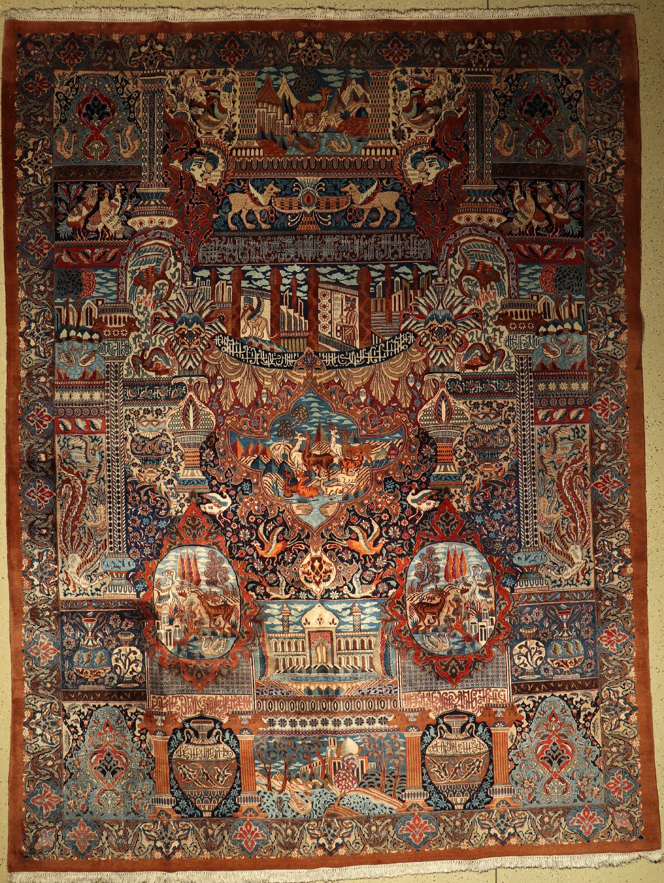 Kashmar alt, Persien, ca. 60 Jahre, Wolle auf Baumwolle, ca. 385 x 298 cm, EHZ: 2-3