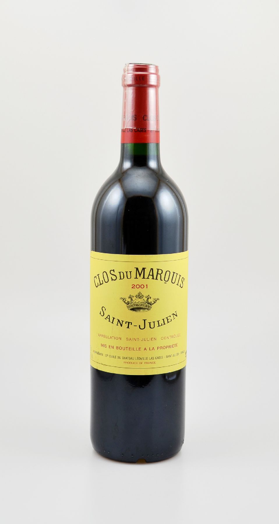 1 Flasche 2001 Clos du Marquis, Saint-Julien, 2. Wein von Chateau Leoville-Las Cases, ca. 75 cl, 13 % Vol., Füllstand: ca. into neck, sehr guter ...