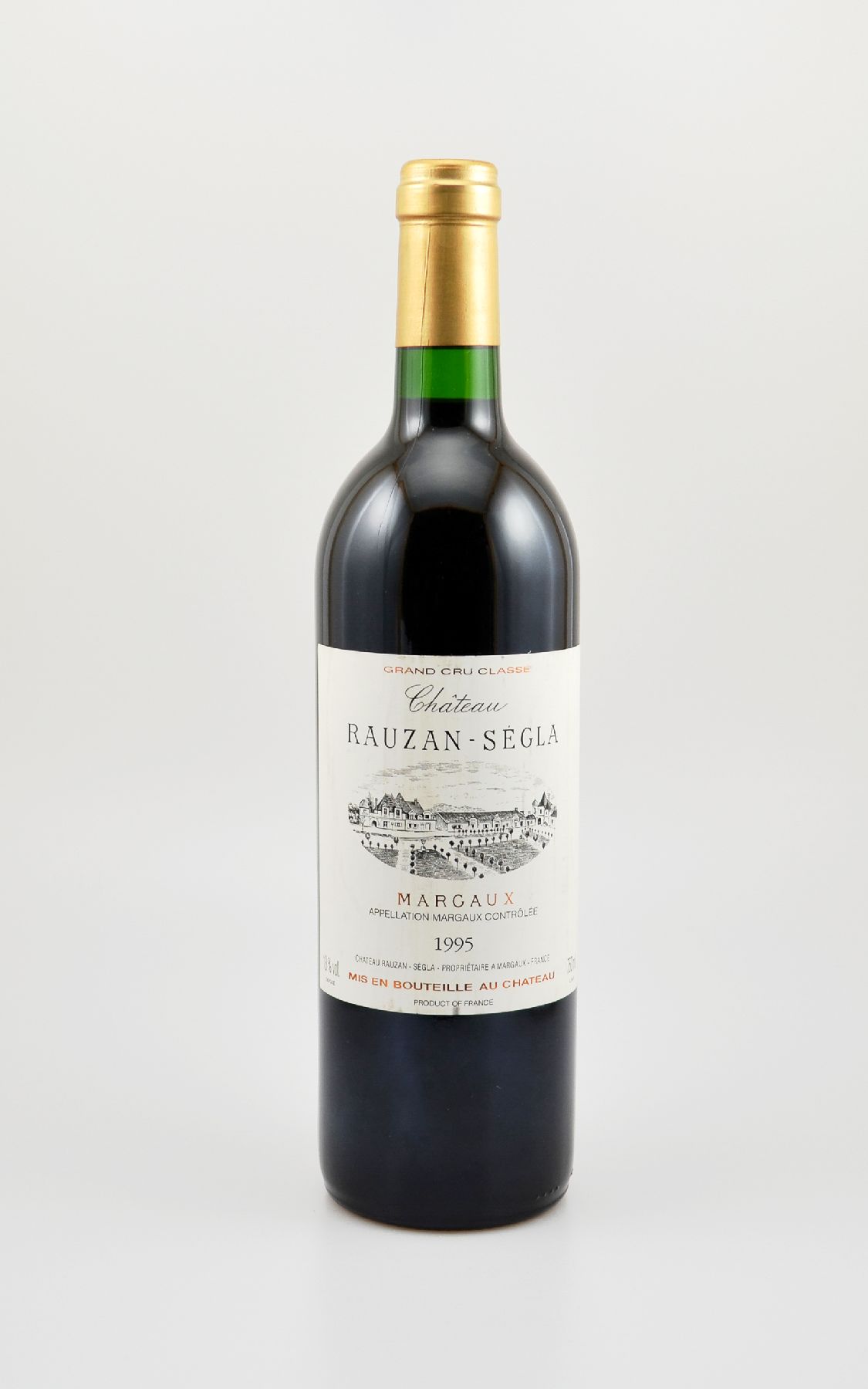 1 Flasche 1995 Rauzan-Segla, Margaux, Grand Cru Classe, ca. 75 cl, 13 % Vol., Füllstand: ca. into neck, Etikett l. beschmutzt, unverkostet, ...