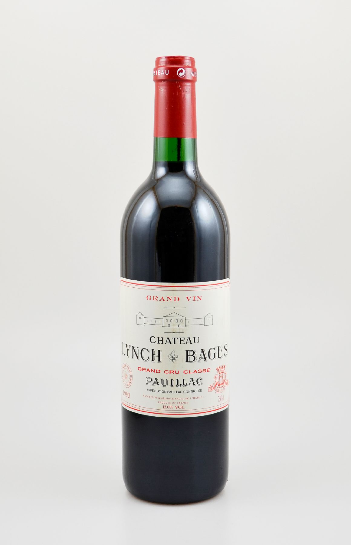 1 Flasche 1993 Chateau Lynch Bages, Pauillac, Grand Cru Classe, ca. 75 cl, 13 % Vol., Füllstand: ca. into neck, sehr guter Erhaltungszustand, ...