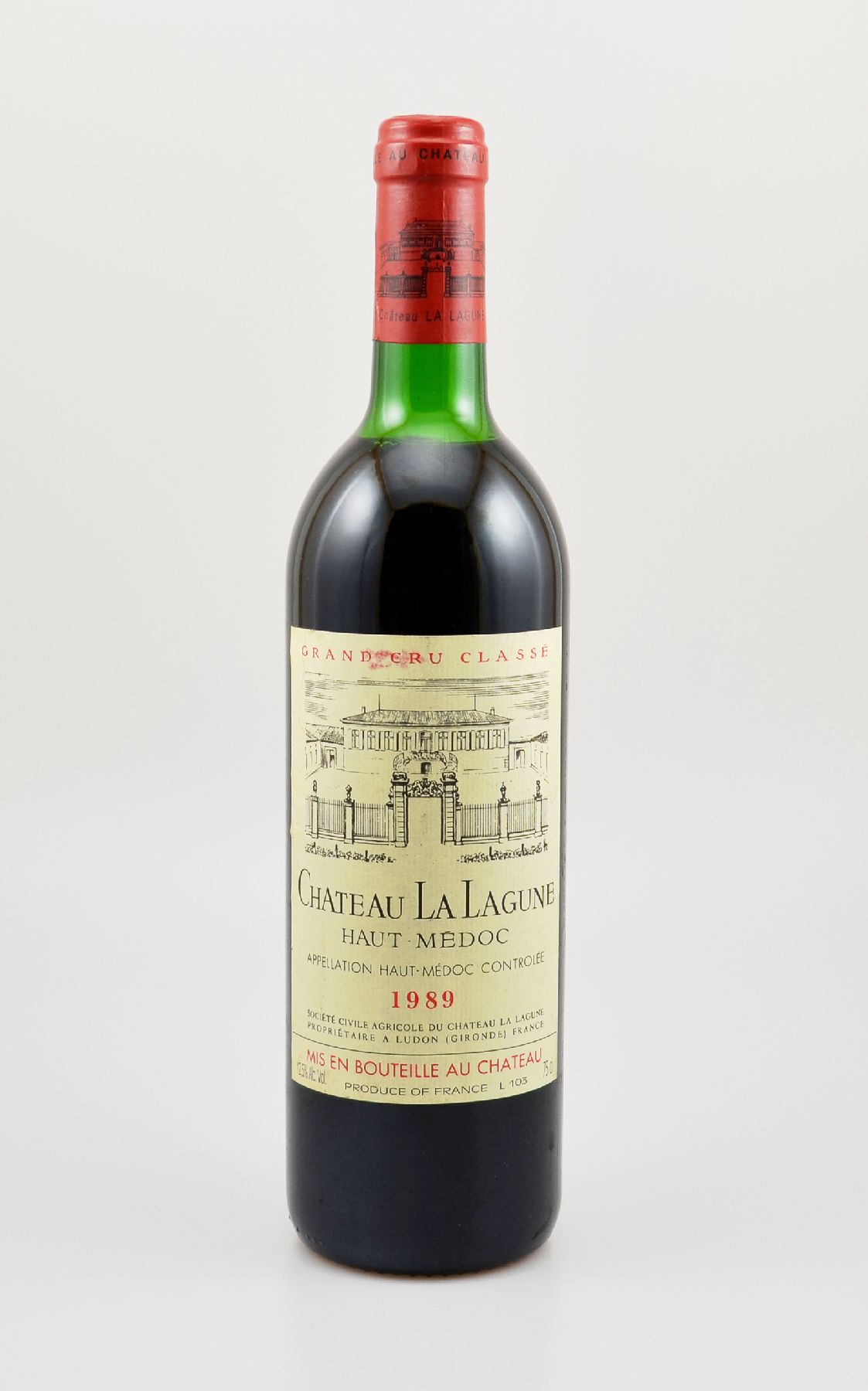 1 Flasche 1989 Chateau La Lagune, Haut-Medoc, Grand Cru Classe, ca. 75 cl, 12,5 % Vol., Füllstand: ca. upper mid shoulder, guter Erhaltungszustand, ...