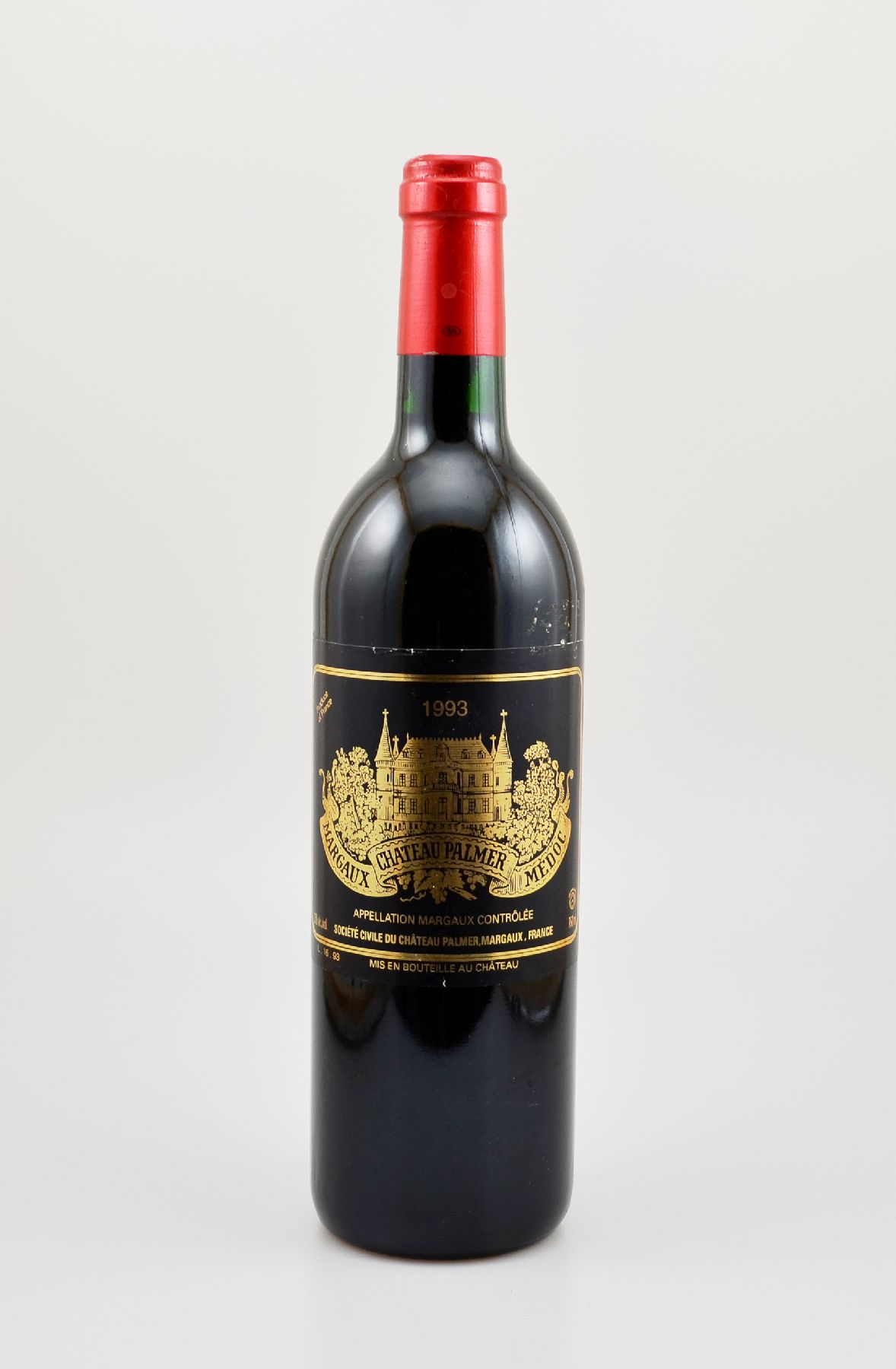 1 Flasche 1993 Chateau Palmer, Margaux, ca. 75 cl, 12 % Vol., Füllstand: ca. into neck, guter Erhaltungszustand, unverkostet, Provenienz: Aus einer ...