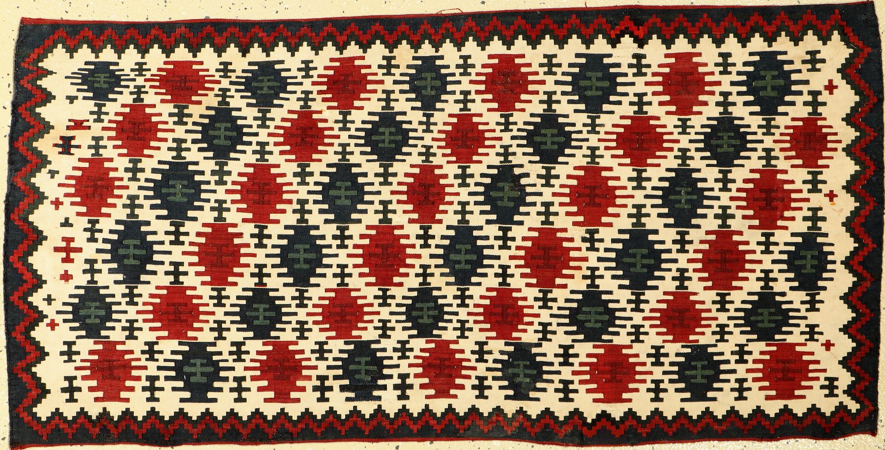 Shahsavan Mafraschseite, antik, Persien, 19.Jhd., Wolle auf Wolle, ca. 121 x 61 cm, EHZ: 2-3