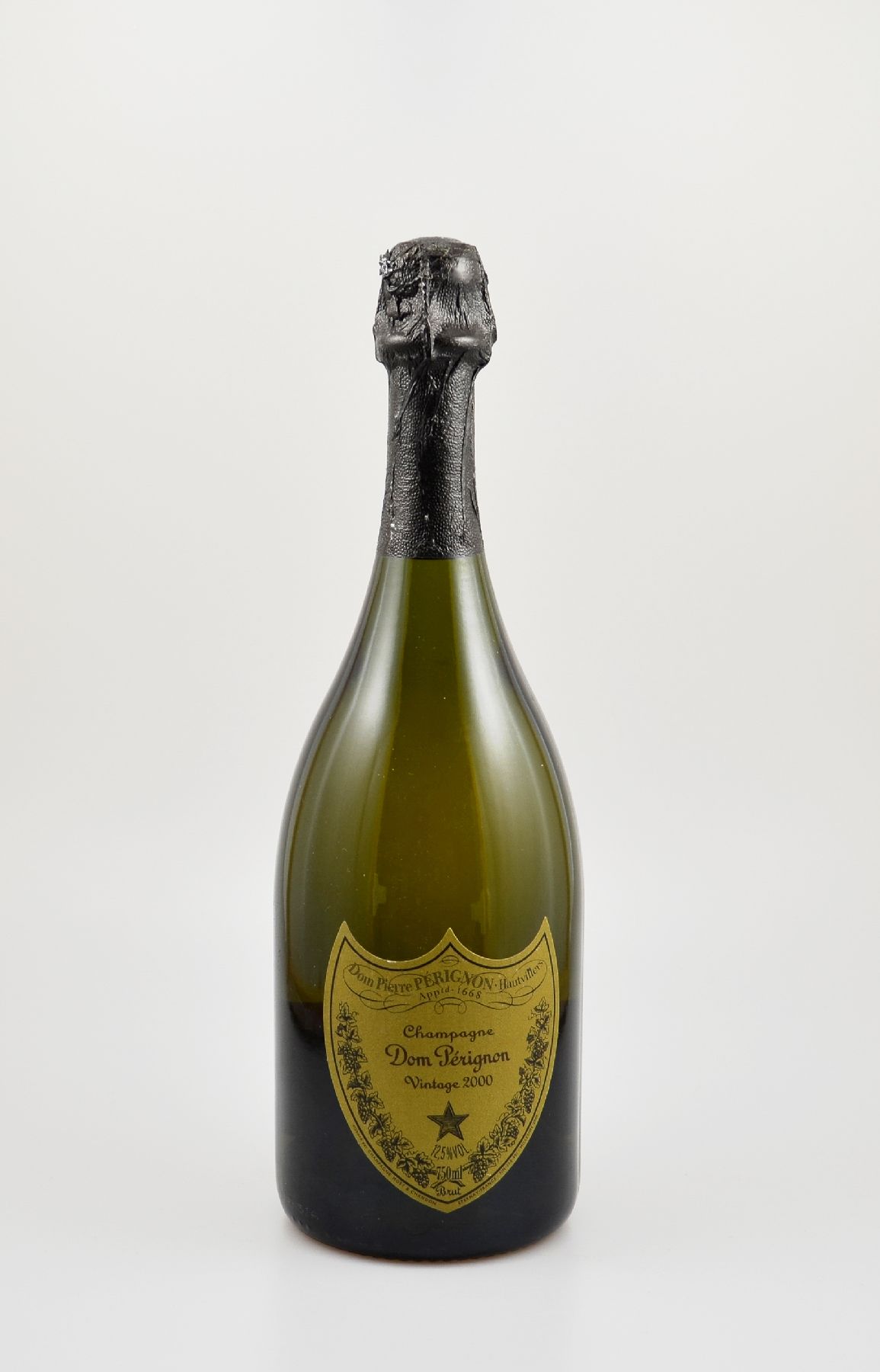 1 Flasche 2000er Dom Perignon, Champagne, Brut, ca. 75 cl, 12,5 % Vol., Abstand zwischen Flaschenboden und Champagner: ca. 1 cm, hervorragender ...
