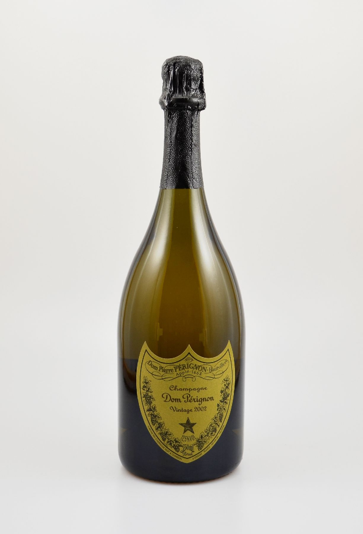1 Flasche 2002 Dom Perignon, Champagne, Brut, ca. 75 cl, 12,5 % Vol., Abstand zwischen Flaschenboden und Champagner: ca. 1 cm, hervorragender ...