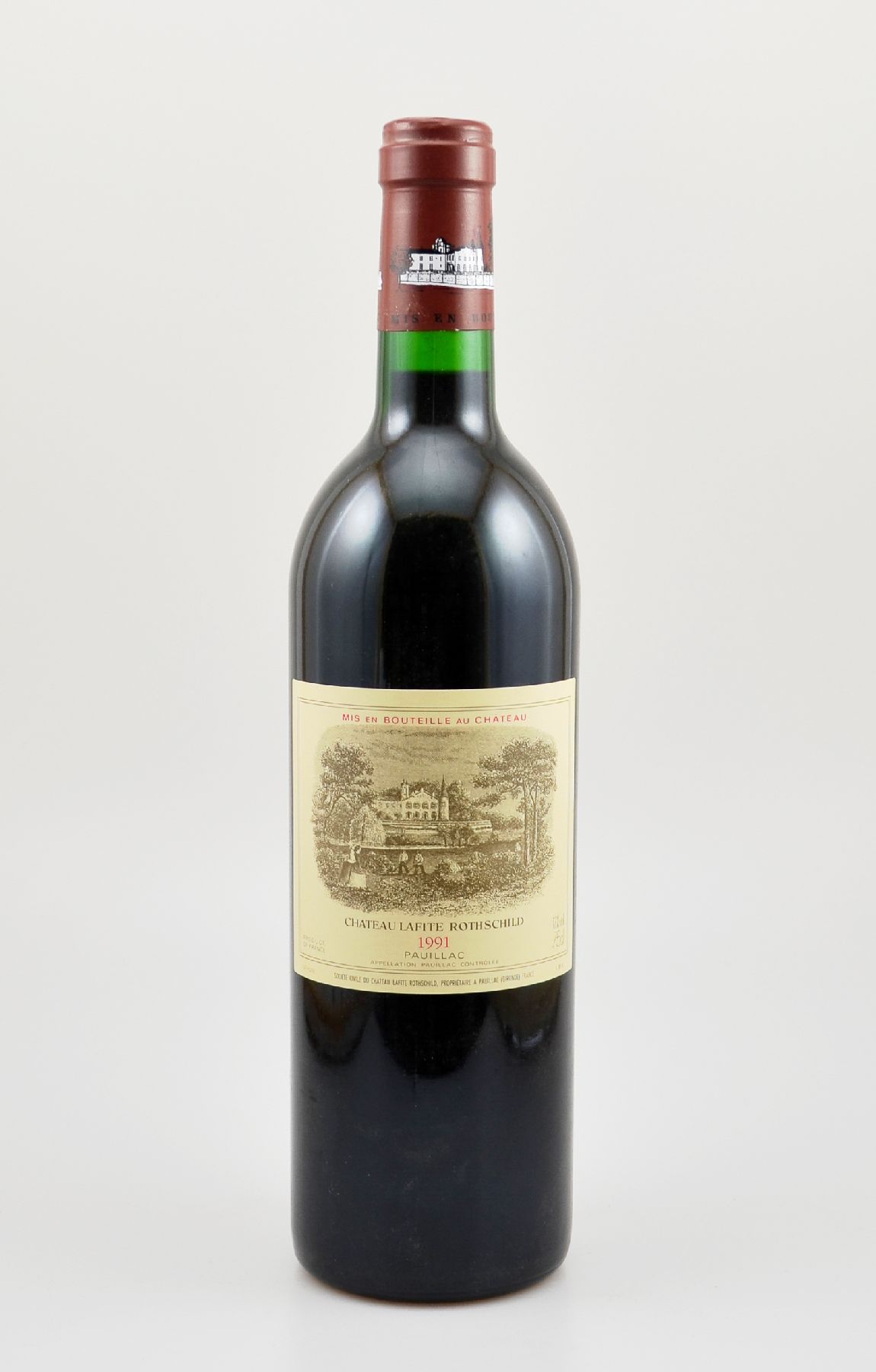 1 Flasche 1991 Chateau Lafite Rothschild, Pauillac, Premier Grand Cru Classe, ca. 75 cl, 12,5 % Vol., Füllstand: into neck, hervorragender ...