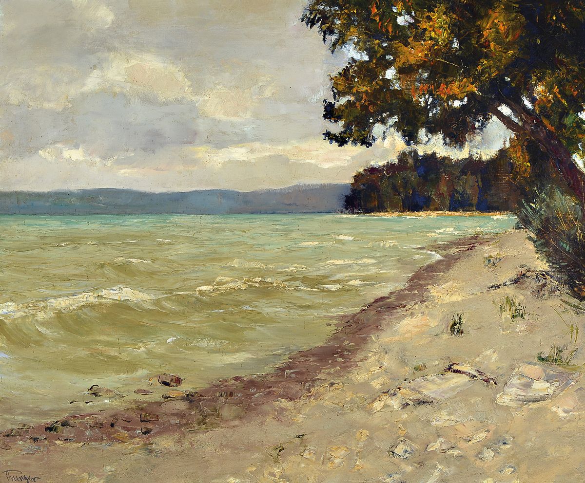Josef Burger, 1887-1966, Hagnau am Bodensee, rückseitig so betitelt, Öl/Lwd, links unten signiert, ca. 50x60cm, R. ca. 64x74cm