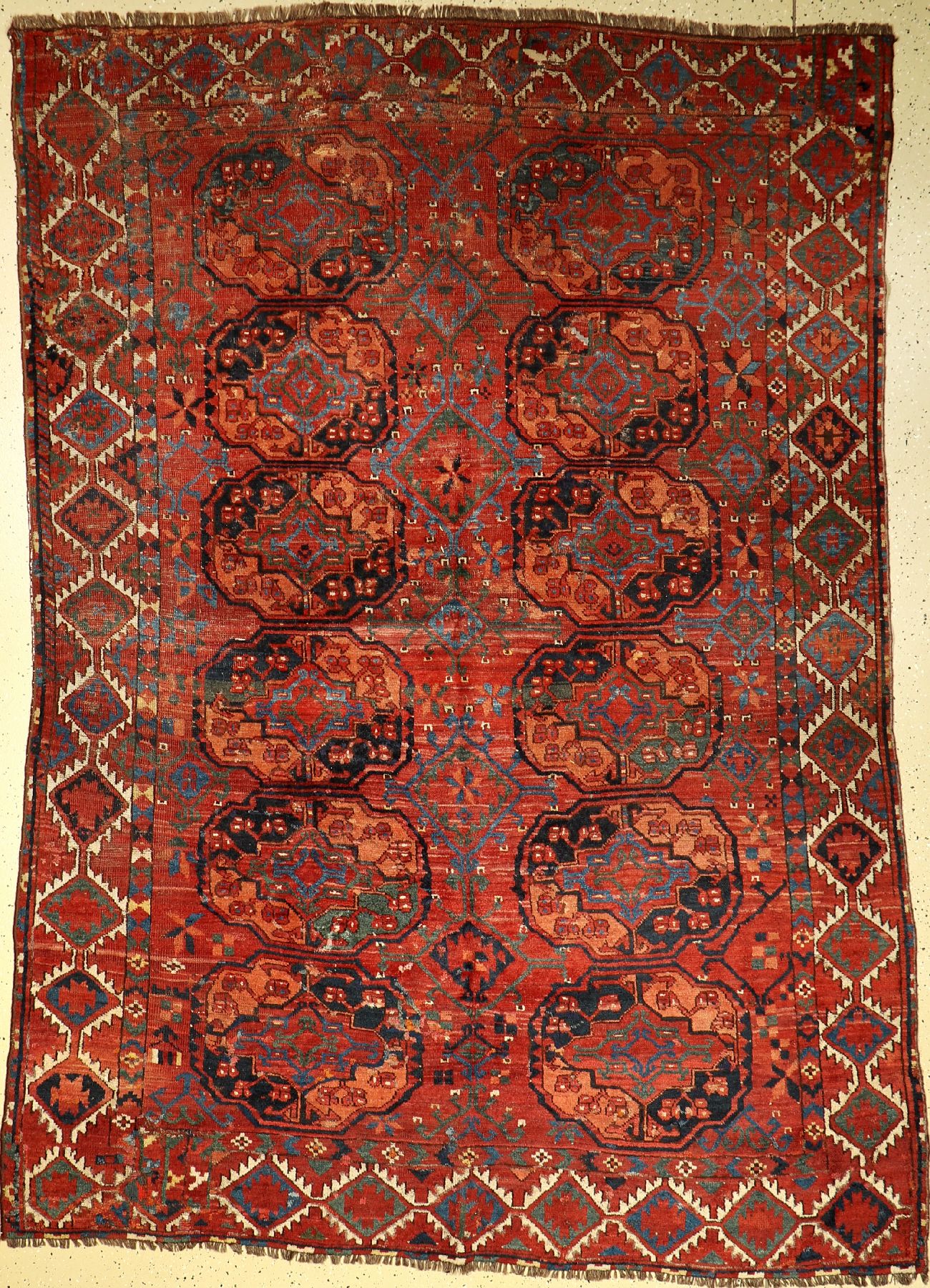 Ersari antik, Turkmenistan, ende 19 Jhd, Wolle auf Wolle, ca. 262 x 184 cm, EHZ: 4-5