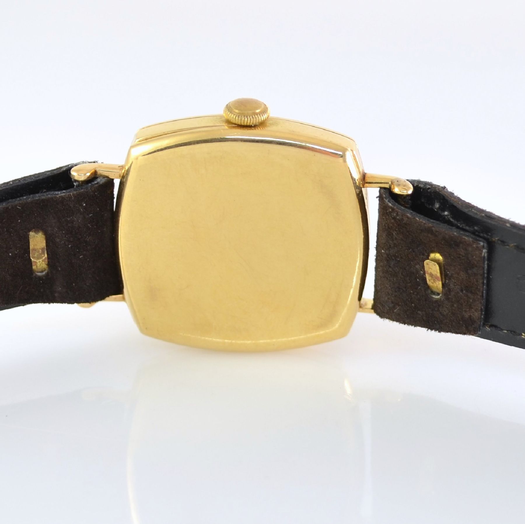 Detail f: VACHERON & CONSTANTIN Geneve frühe Herrenarmbanduhr in GG 750/000, Schweiz um 1920, Handaufzug, 3-teil. Geh., Boden & Glasrand aufgedr., ...
