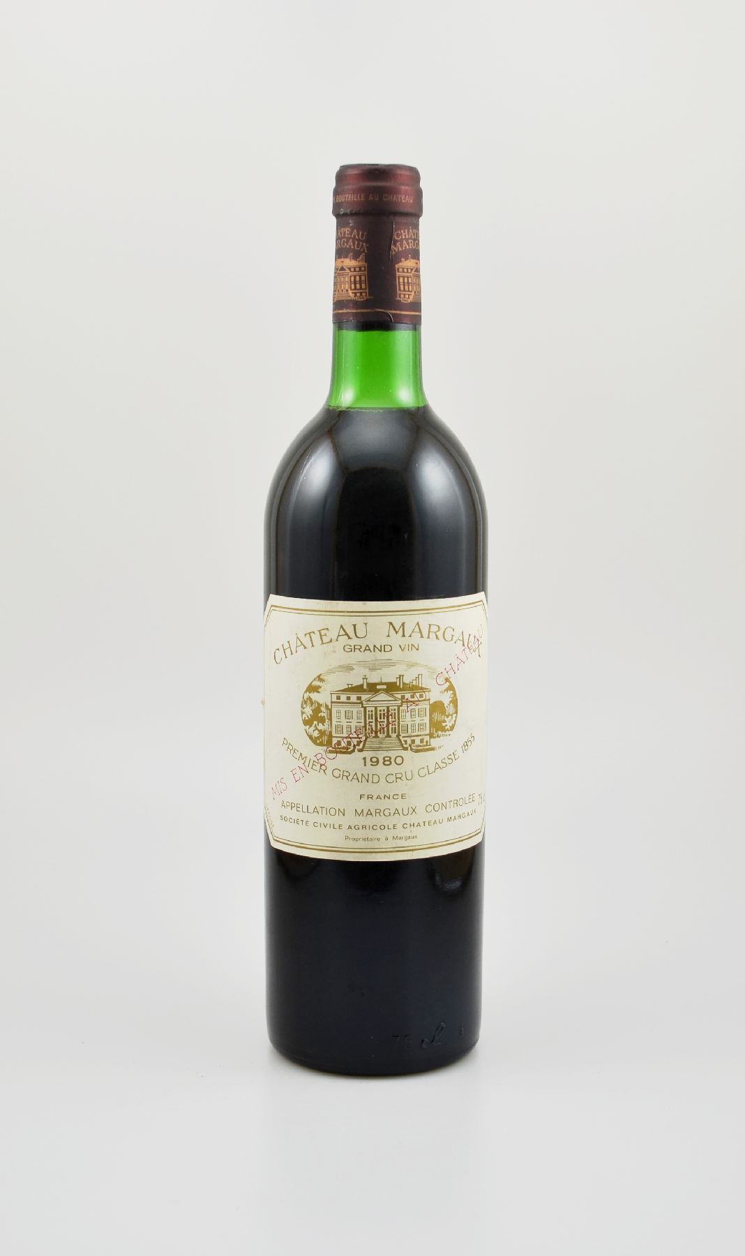1 Flasche 1980 Chateau Margaux, Margaux, ca. 75 cl, Füllstand: ca. top shoulder, Etikett min. beschmutzt, unverkostet, Bewertung: CellarTracker ...