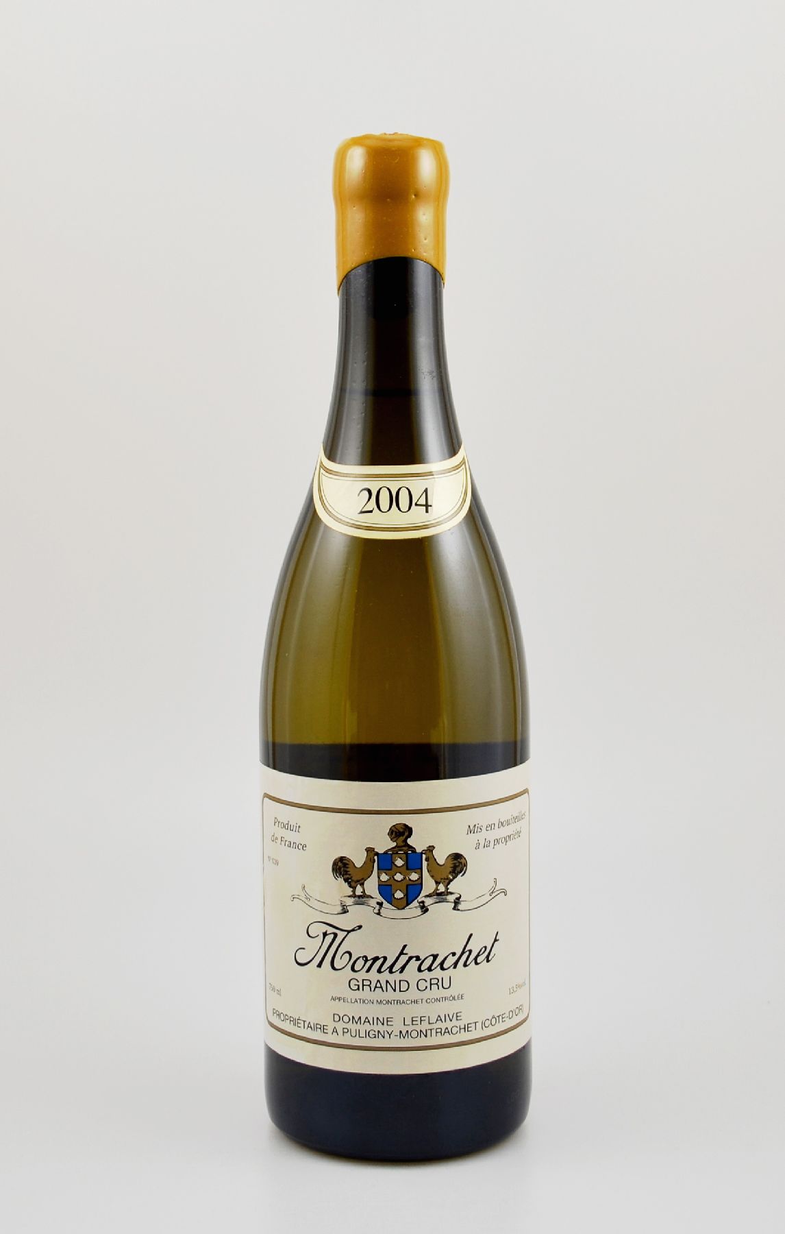 1 seltene Flasche 2004 Domaine Leflaive Montrachet Grand Cru, Cote de Beaune, ca. 75 cl, 13,5 % Vol., Abstand zwischen Korken und Wein: ca. 2,5 cm, ...