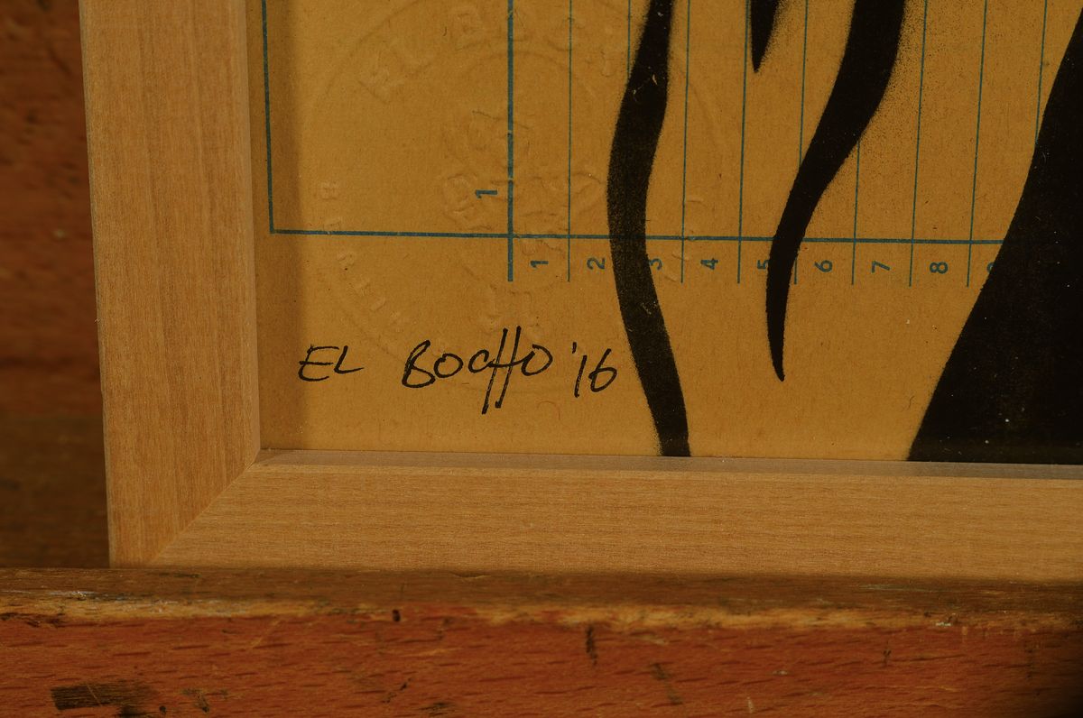 Detail a: El Bocho, 1978 Frankfurt am Main, deutscher Street-art- und Graffiti Künstler, der Künstler lebt und arbeitet in Berlin, seine Identität hälter ...