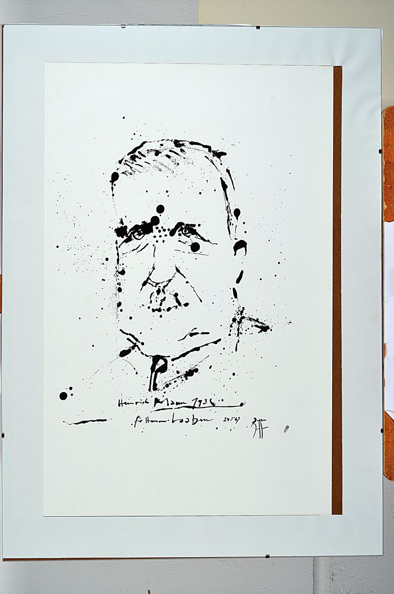 Detail k: Umfangreiches Konvolut zu Horst Janssen (1929-1995), 18 handsignierte Offsetdrucke, je ca. 28x21cm in rahmenlosen Bildhaltern, Bücher: 3Bildbände ...