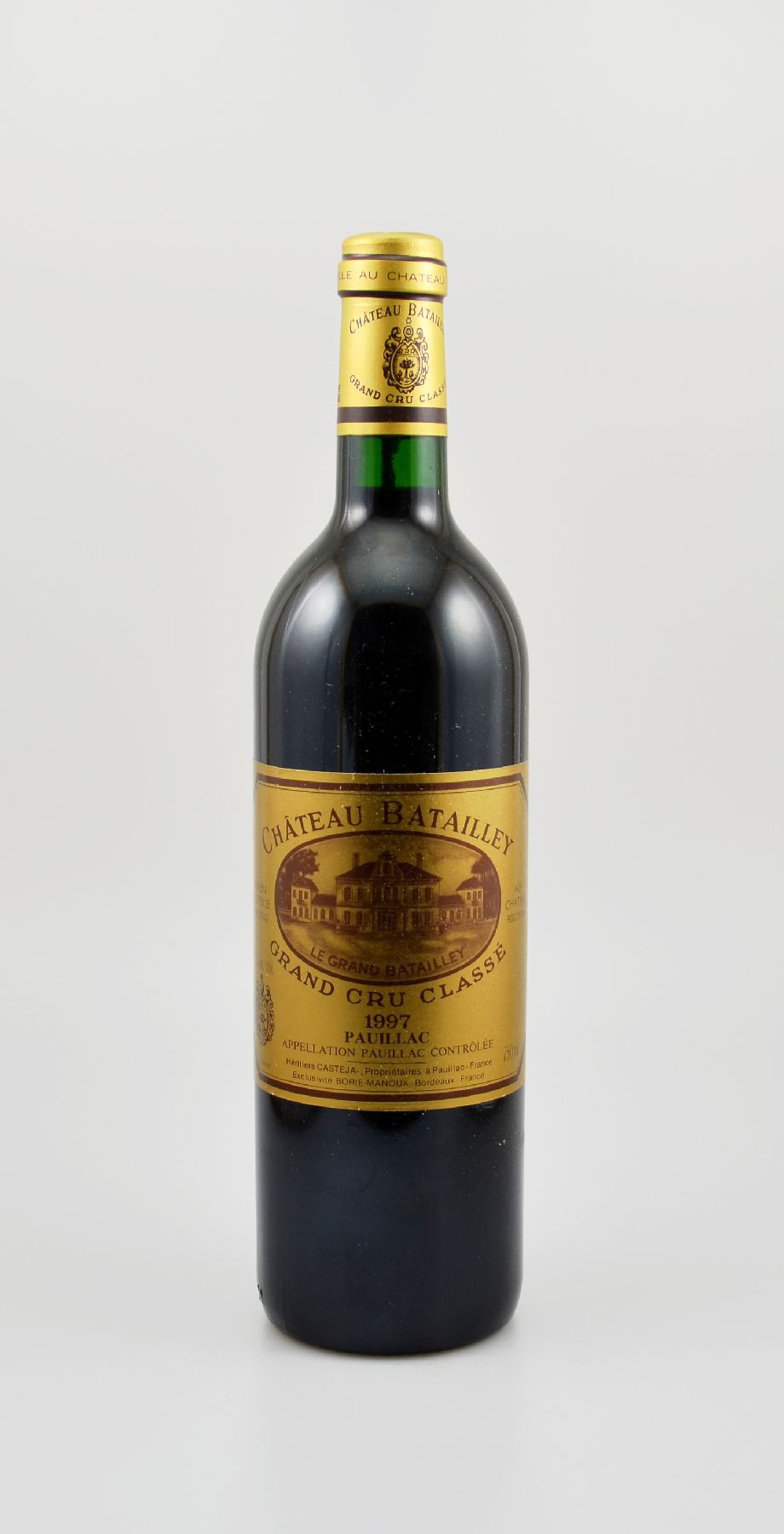 12 Flaschen 1997 Chateau Batailley, Pauillac, Grand Cru Classe, je ca. 75 cl, 12,5 % Vol., Füllstände: je ca. into neck, sehr gute ...