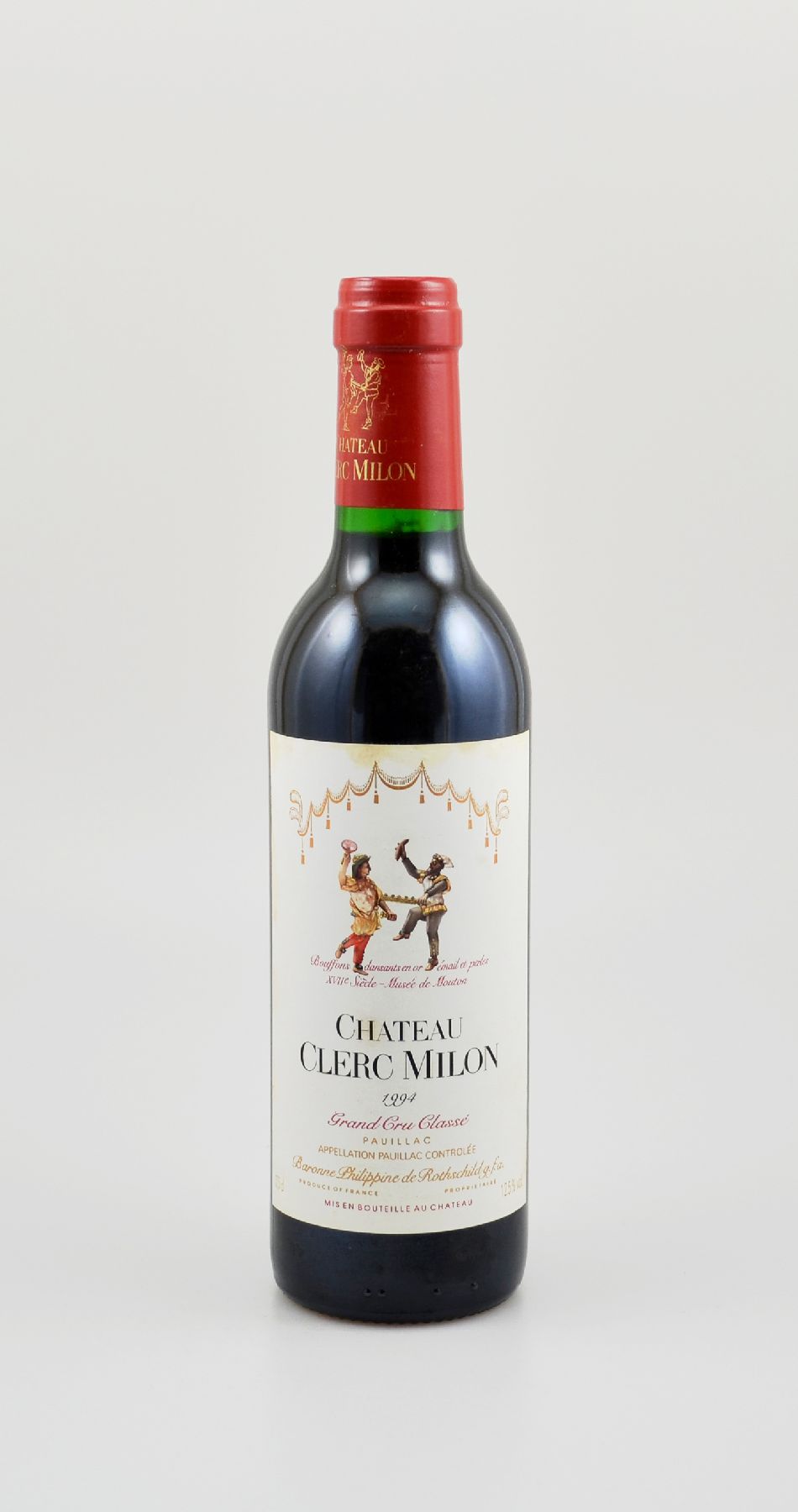 12 halbe Flaschen 1994 Chateau Clerc-Milon, Pauillac, Grand Cru Classe, je ca. 37,5 cl, 12,5 % Vol., Füllstände: je ca. into neck, Etiketten l. ...