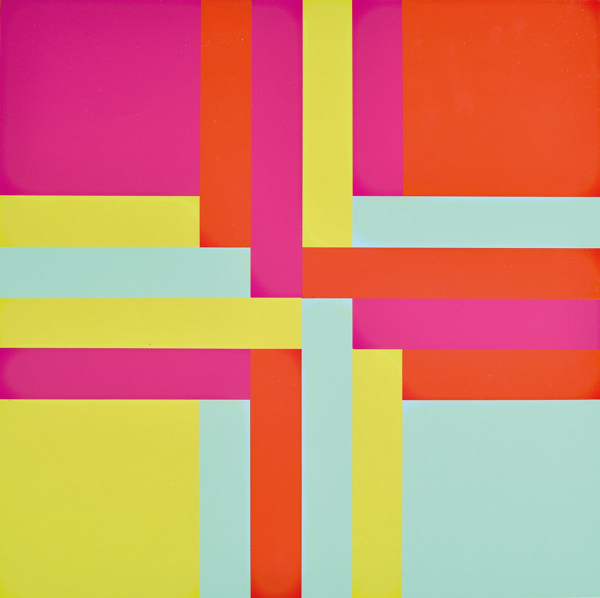 Richard Paul Lohse, 1902-1988, Farbsiebdruck, rückseitig mit Nachlassstempel versehen und num. XII/XX, ca. 43x43cm
