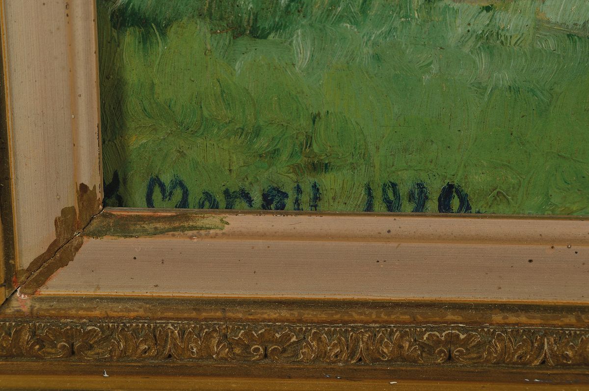 Detail a: Käthe Morell-Krähmer, 1896 Königsberg-1981, Studium an der Kunstgewerbeschule München bei Dasio und Besuch der Zeichenschule Heymann, tätig als ...