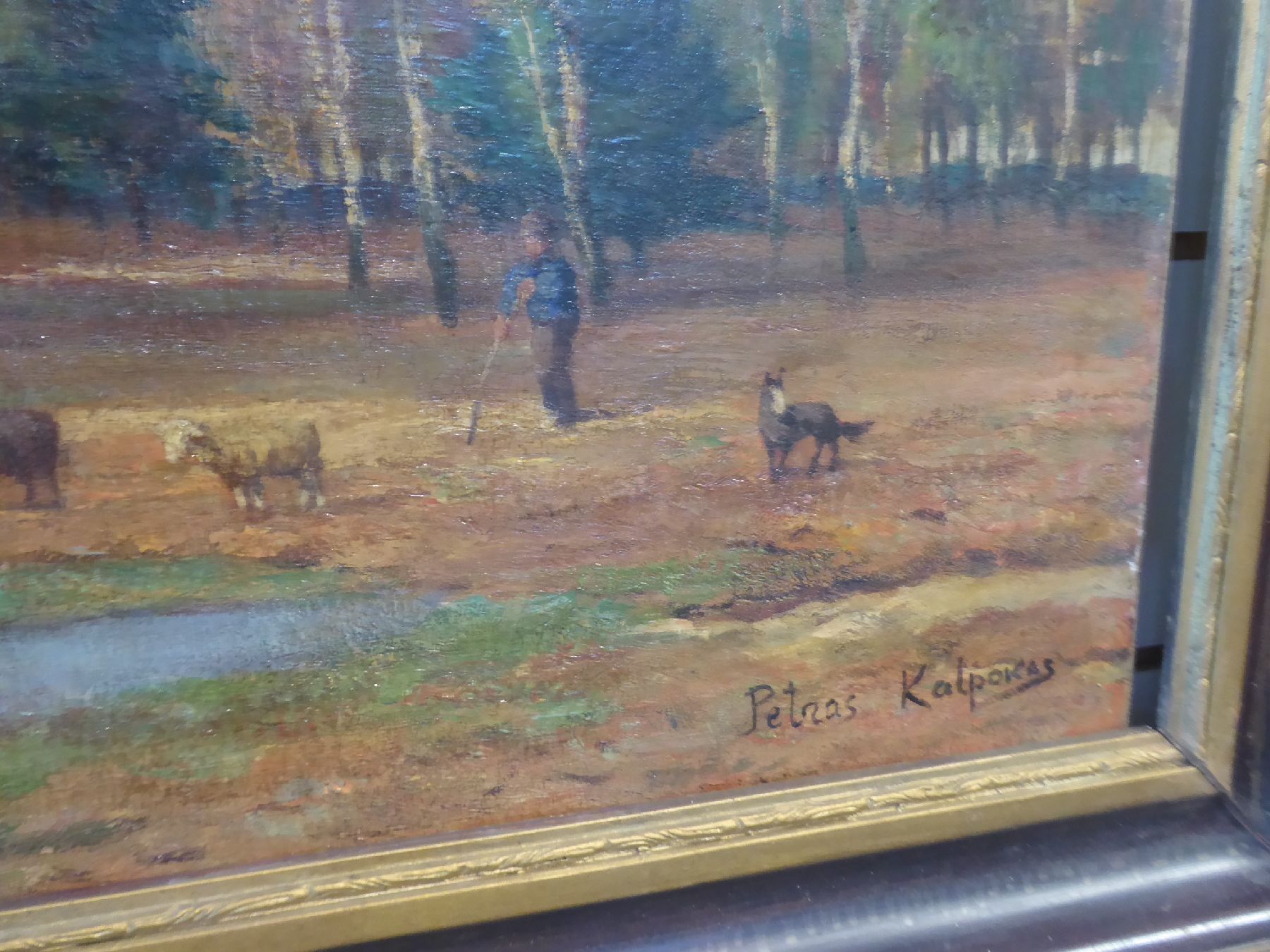 Detail f: Petras Kalpokas, 1880 Miskine in Litauen-1945, bekannter litauischer Maler und Professor, Kunststudium in Odessa und später an der Akademie ...