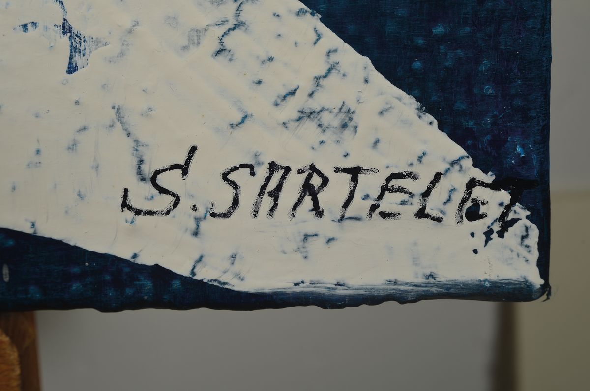 Detail a: Silvia Sartelet, geb. 1947 Berlin, Abstrakte Komposition, Acryl/Lwd, re. u. sign., ca. 80x80 cm
