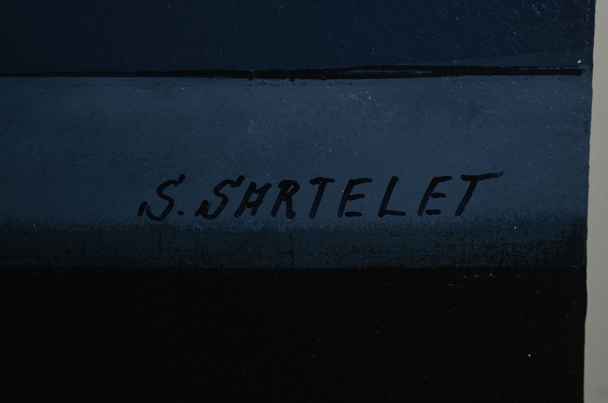Detail a: Silvia Sartelet, geb. 1947 Berlin, Frauendarstellung, Acryl/Lwd, sign., ca. 100x100 cm