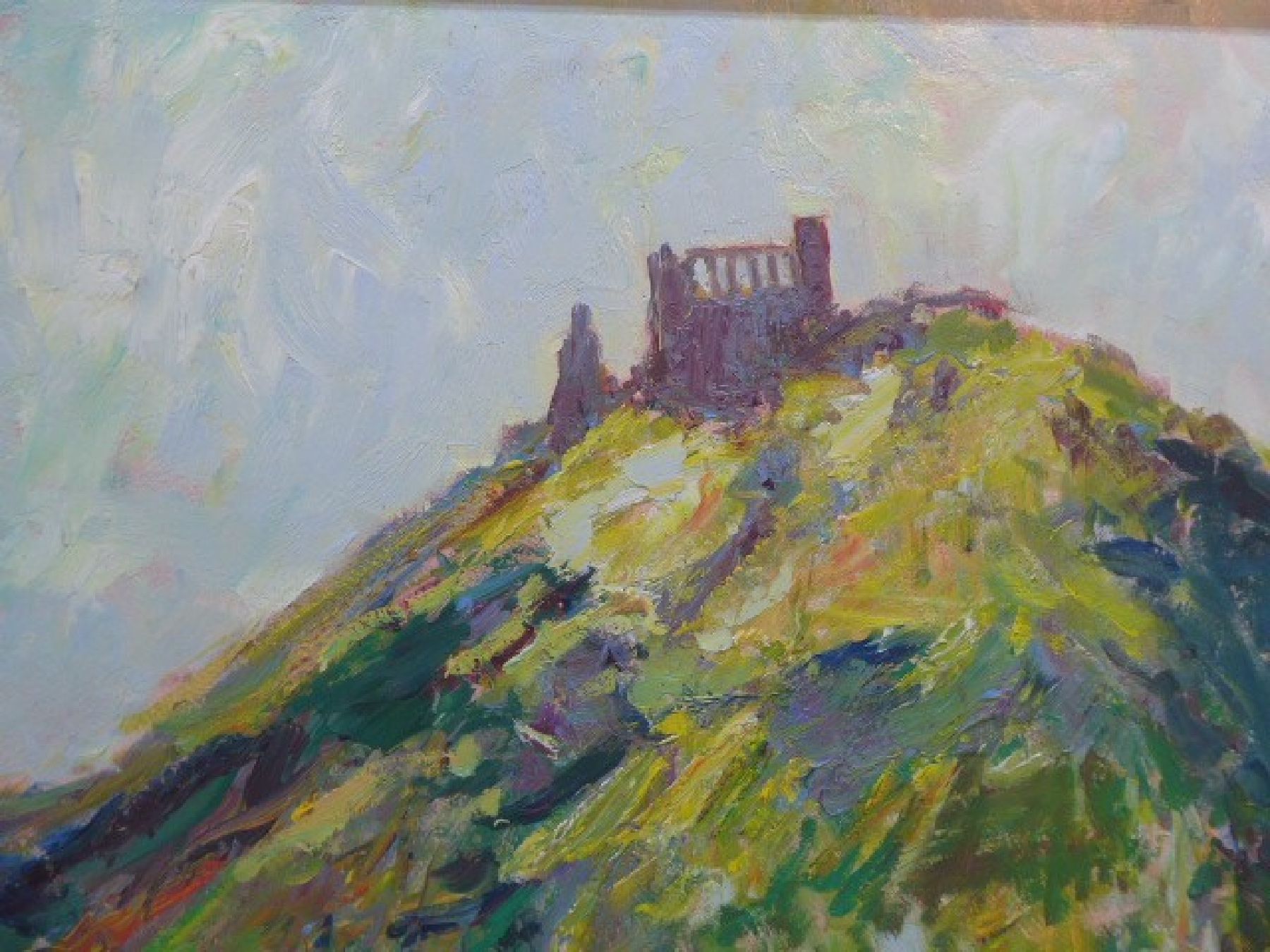 Detail f: Karl Graf, 1902-1986 Speyer, Weinleseszene in der Pfalz, Öl/Hartfaser, signiert, ca. 100x100cm, R. ca. 106x106cm