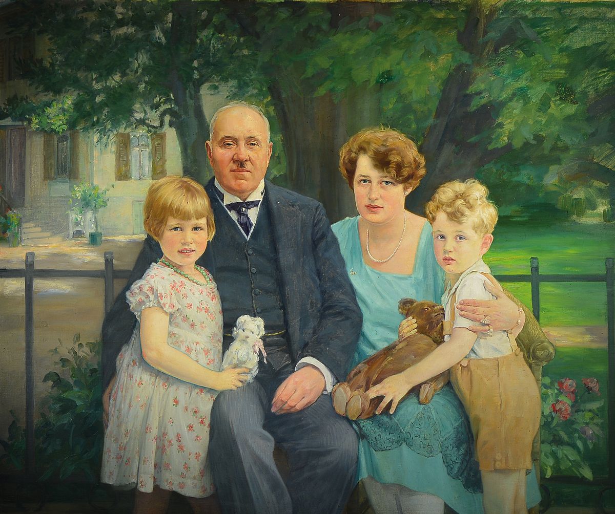 Maler der Münchener Schule, datiert 1928, Porträt des Friedrich von Bassermann-Jordan (1872-1959, pfälzischer Weingutsbesitzer und ...