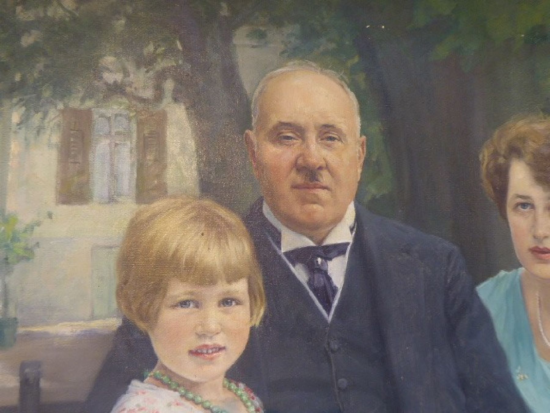 Detail d: Maler der Münchener Schule, datiert 1928, Porträt des Friedrich von Bassermann-Jordan (1872-1959, pfälzischer Weingutsbesitzer und ...