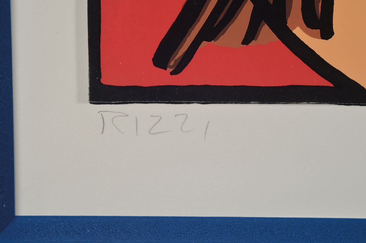 Detail a: James Rizzi, 1950-2011, "Buy your Gal some Flowers", sign., num. dat., 3D-Konstruktion, unter Glas gerahmt, gesamt ca. 76x97 cm