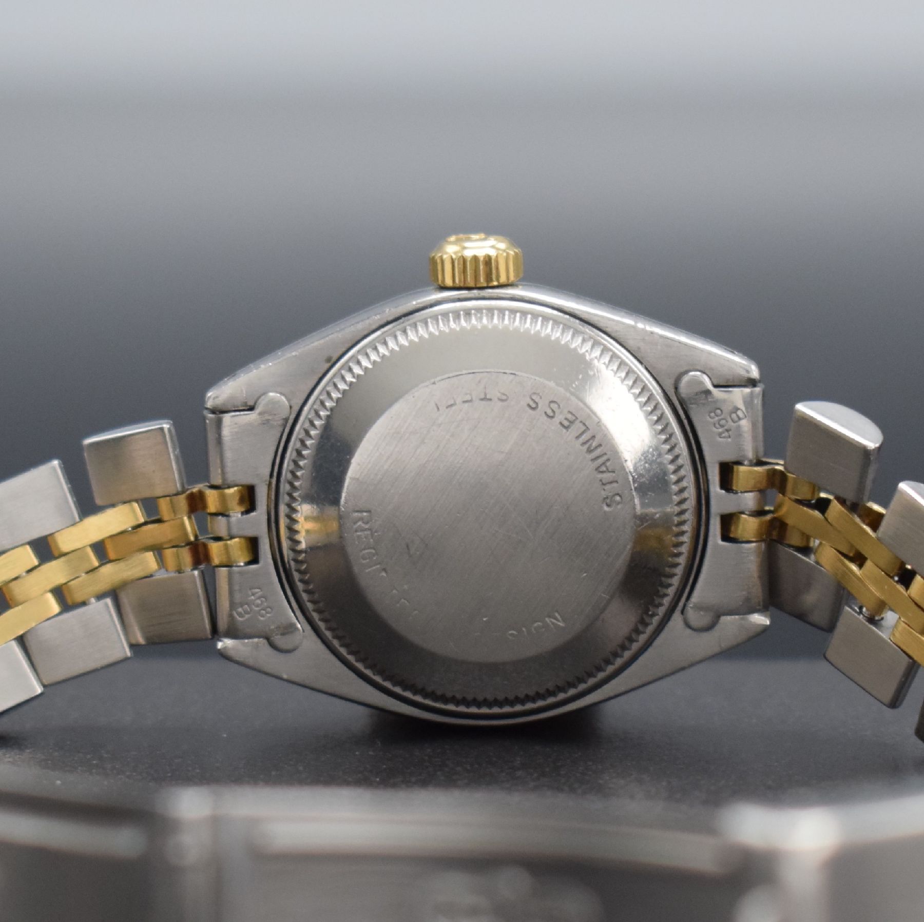 Detail f: ROLEX Damenarmbanduhr Oyster Perpetual Date, Automatik, Schweiz um 1975, Ref. 6917, Edelstahl/Gold kombiniert inkl. Jubileeband m. Faltschl., ...
