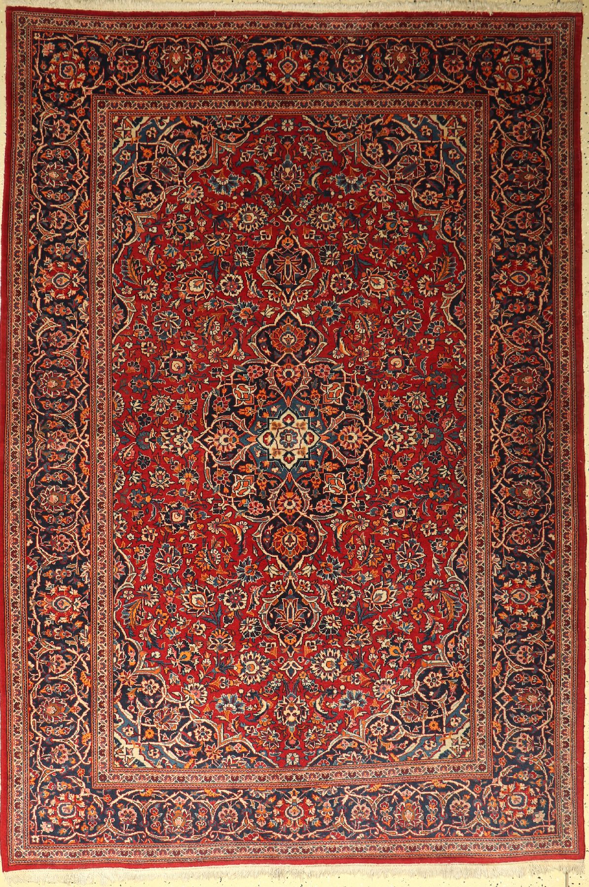 Keschan alt, Persien, ca. 60 Jahre, Wolle auf Baumwolle, ca. 210 x 147 cm, EHZ: 2-3