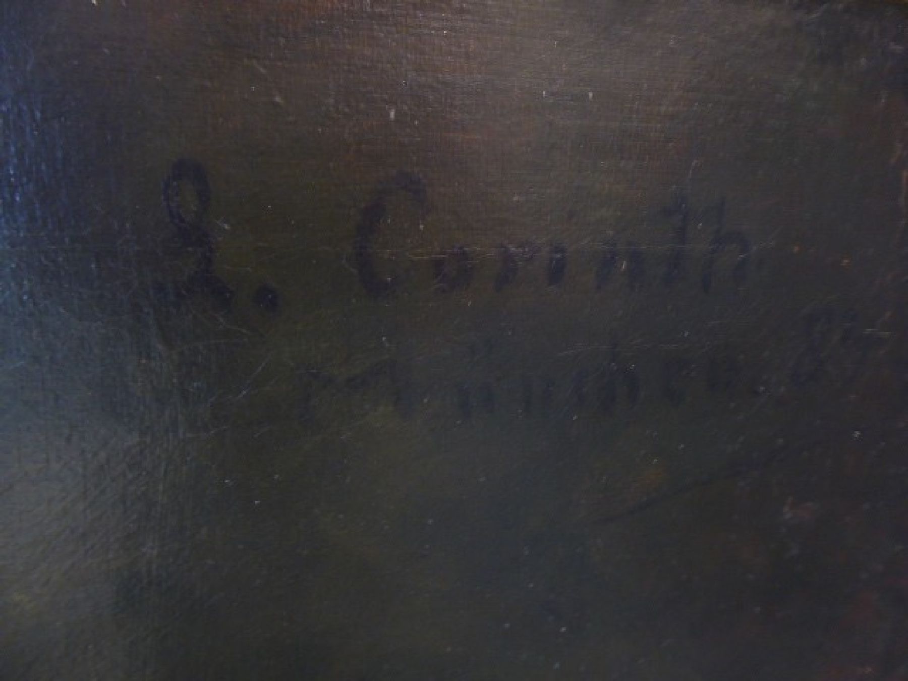 Detail t: Lovis Corinth, 1888 - 1925, "Porträt des Malers Albertus Wirth", handsigniert, datiert München 1884 re. oben, 80.5 x 65 cm, rückseitig ...