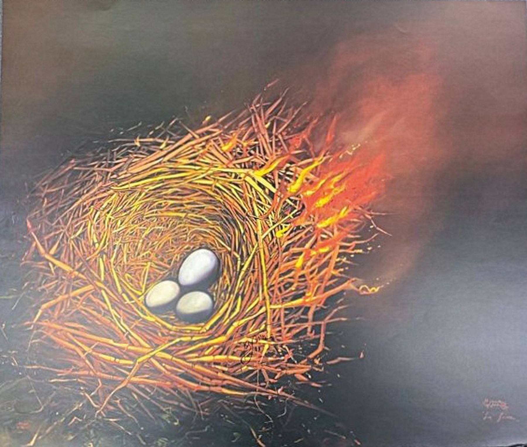 Bruno Bruni, geb. 1935, La Fine, Farboffset, handsigniert, ca. 91.5x108cm, an ecken gebrs. zusehen