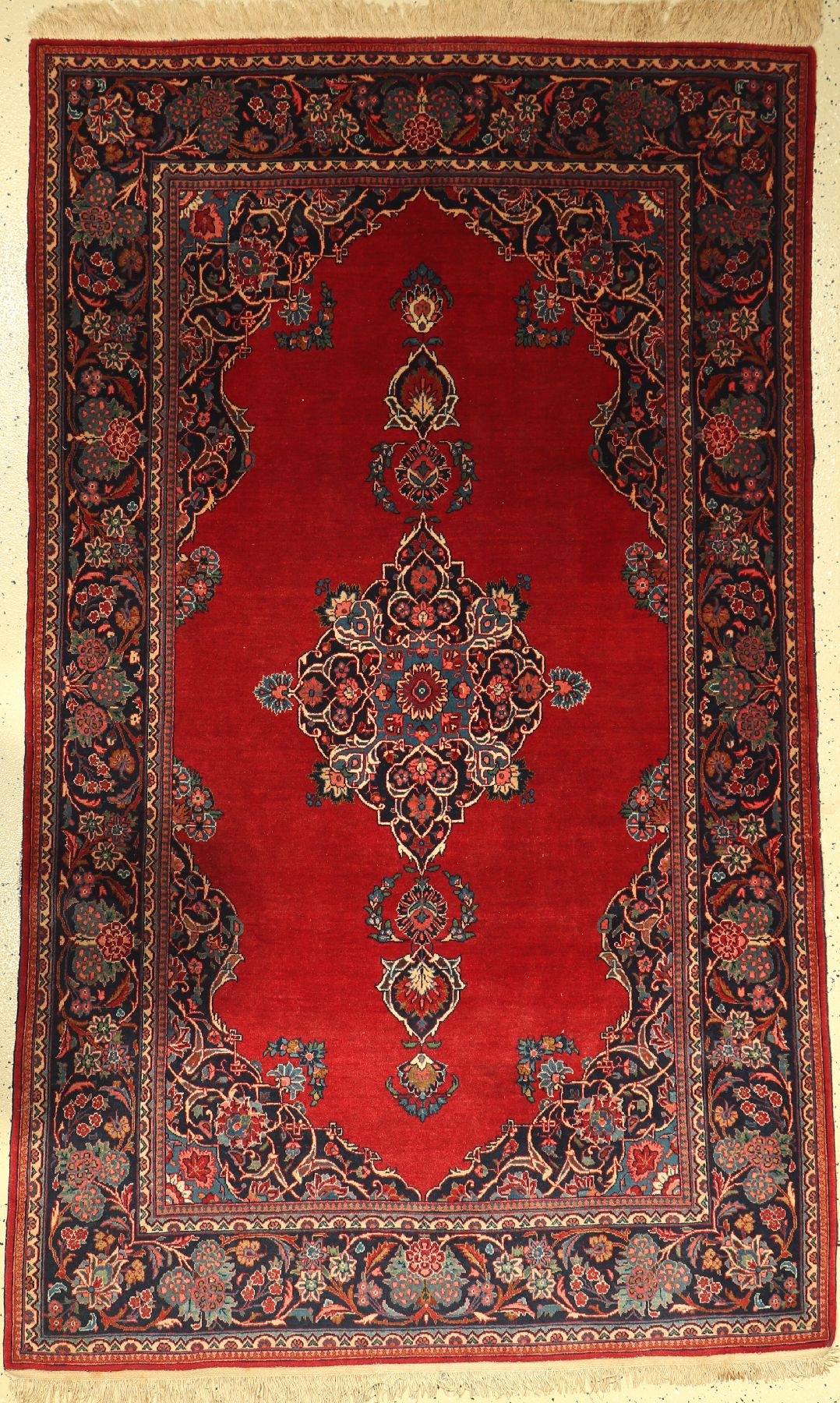 Keschan Kork, Persien, ca. 60 Jahre, Korkwolle, ca. 213 x 127 cm, EHZ: 2-3